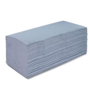 zetForm® – Falthandtücher V-Falz, Tissue, blau, 2-lagig