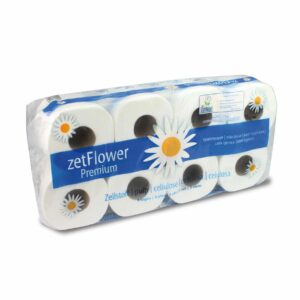 zetGigant® – Tissue-Toilettenpapier, Kleinrollen, hochweiß, 3-lagig, 250 Blatt