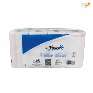 zetGigant® – Tissue-Toilettenpapier, Kleinrollen, hochweiß, 3-lagig, 250 Blatt