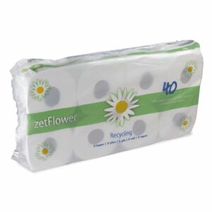 zetGigant® – Tissue-Toilettenpapier, Kleinrollen, weiß, 2-lagig, 400 Blatt